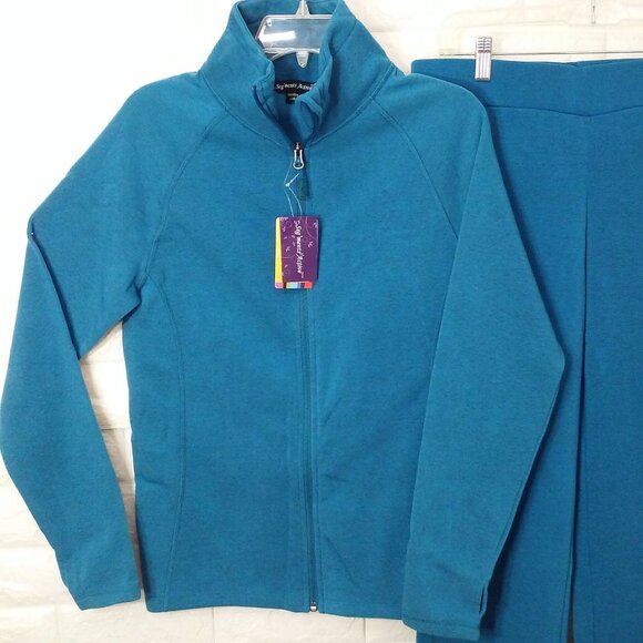 NWT Seg'ments Active 2-pc Track Suit Set Lady(M/L) Merino Wool Blend Thumb Cuff - Picture 2 of 10